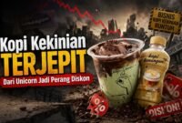Industri kopi kekinian hadapi titik balik. Kopi Kenangan dan Janji Jiwa berjuang di tengah kejenuhan pasar dan berakhirnya era bakar uang.