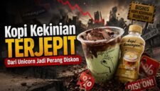 Industri kopi kekinian hadapi titik balik. Kopi Kenangan dan Janji Jiwa berjuang di tengah kejenuhan pasar dan berakhirnya era bakar uang.